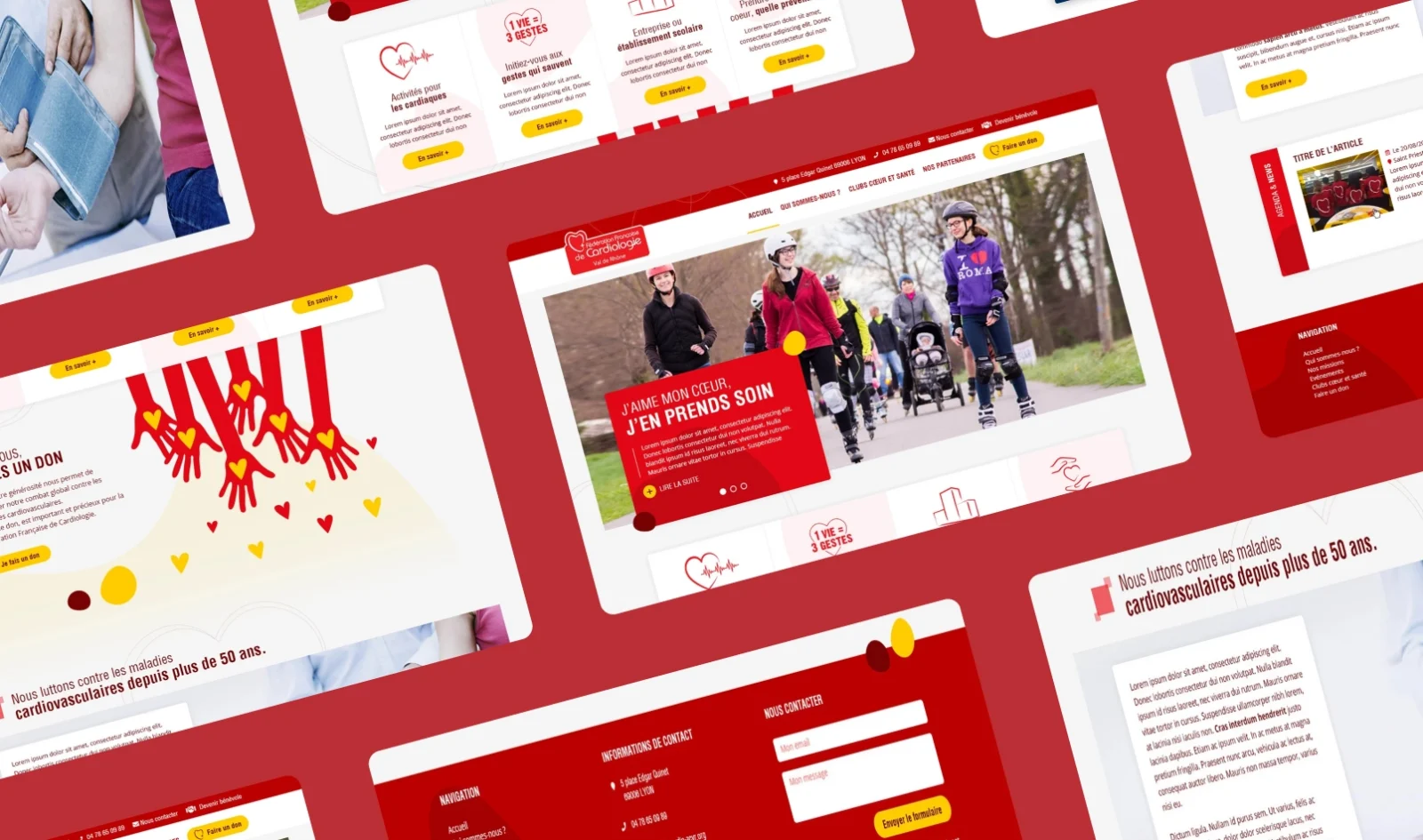 Refonte WordPress fédération de cardiologie du Val de Rhône